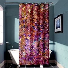 Ochre On Fuchsia Blend Shower Curtain 36  X 72  (stall)  by kaleidomarblingart