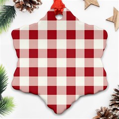 Gingham - 4096x4096px - 300dpi14 Snowflake Ornament (two Sides) by EvgeniaEsenina