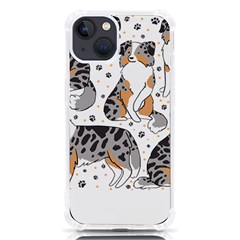 Australian Shepherd Dog T- Shirt Australian Shepherd Dog Illustration T- Shirt Iphone 13 Tpu Uv Print Case by hizuto