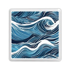Abstract Blue Ocean Wave Memory Card Reader (square) by Jack14
