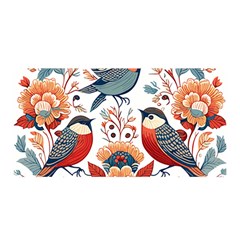 Birds Satin Wrap 35  X 70  by Valentinaart