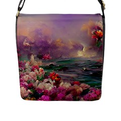 Abstract Flowers  Flap Closure Messenger Bag (l) by Internationalstore