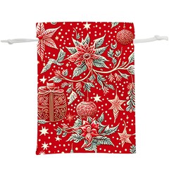 Christmas Pattern Lightweight Drawstring Pouch (xl) by Valentinaart