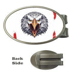 Usa Soccer T- Shirt U S A Patriotic American Flag Soccer Ball Football T- Shirt (1) Money Clips (oval)  by ZUXUMI