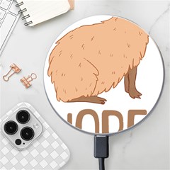 Capybara Art T- Shirt Cute Sad Capybara - Nope T- Shirt Yoga Reflexion Pose T- Shirtyoga Reflexion Pose T- Shirt Wireless Fast Charger(white) by hizuto