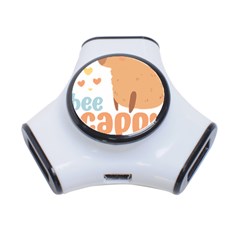 Capybara T- Shirt Bee Cappy - A Cute Capybara And A Bee Illustration T- Shirt Yoga Reflexion Pose T- Shirtyoga Reflexion Pose T- Shirt 3-port Usb Hub by hizuto