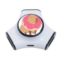 Capybara T- Shirt Cute Gentlemen Capybara T- Shirt Yoga Reflexion Pose T- Shirtyoga Reflexion Pose T- Shirt 3-port Usb Hub by hizuto