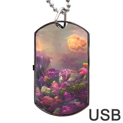 Floral Blossoms  Dog Tag Usb Flash (one Side) by Internationalstore