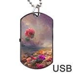 Floral Blossoms  Dog Tag USB Flash (One Side) Front