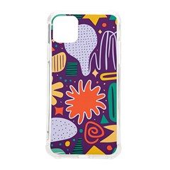 Colorful Shapes On A Purple Background Iphone 11 Pro Max 6 5 Inch Tpu Uv Print Case by LalyLauraFLM