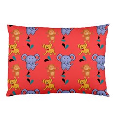 Elephant Monkey Dog Cartoon Pillow Case by Pakjumat