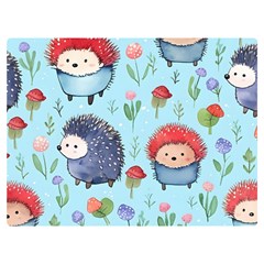 Hedgehogs Animal Two Sides Premium Plush Fleece Blanket (extra Small) by Pakjumat