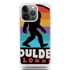 Boulder T- Shirt Boulder Colorado Bigfoot Sasquatch Hiking Camping T- Shirt Iphone 13 Pro Tpu Uv Print Case by JamesGoode
