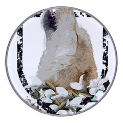White Wolf T- Shirtwhite Wolf Howling T- Shirt Wireless Fast Charger(white) by ZUXUMI
