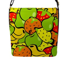 Fruit Food Wallpaper Flap Closure Messenger Bag (l) by Dutashop