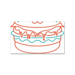 Burger T- Shirt Cat Burger T- Shirt Sticker Rectangular (100 Pack) by JamesGoode