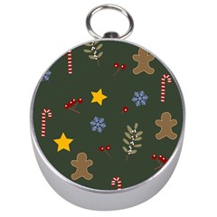 Christmas Party Pattern Design Silver Compasses by uniart180623