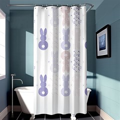 Bunnies T- Shirt Easter Bunnies Pattern T- Shirt Shower Curtain 36  X 72  (stall)  by EnriqueJohnson