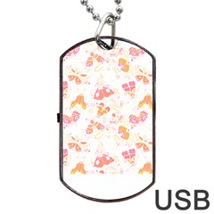 Butterfly T- Shirt Butterflies And Moths Pattern T- Shirt Dog Tag Usb Flash (one Side) by EnriqueJohnson
