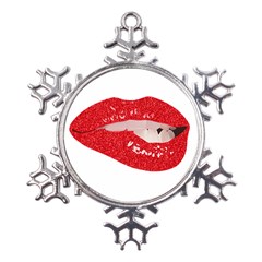 Lips -25 Metal Large Snowflake Ornament by SychEva