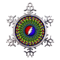 Grateful Dead Metal Large Snowflake Ornament by Sarkoni