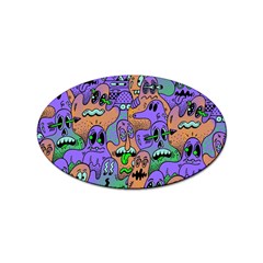 Trippy Aesthetic Halloween Sticker Oval (100 Pack) by Sarkoni
