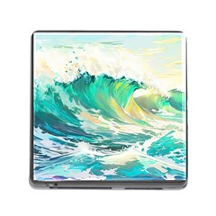 Waves Ocean Sea Tsunami Nautical Painting Memory Card Reader (square 5 Slot) by uniart180623