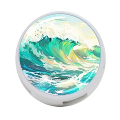 Waves Ocean Sea Tsunami Nautical Painting 4-port Usb Hub (one Side) by uniart180623