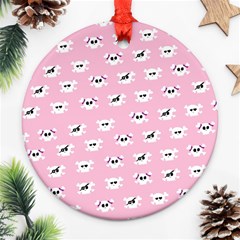 Girly Girlie Punk Skull Ornament (round) by Ket1n9