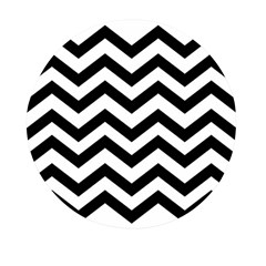Black And White Chevron Mini Round Pill Box (pack Of 5) by Ket1n9