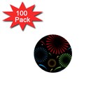 Fireworks With Star Vector 1  Mini Buttons (100 pack)  Front