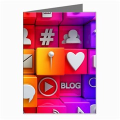 Colorful 3d Social Media Greeting Card by Ket1n9