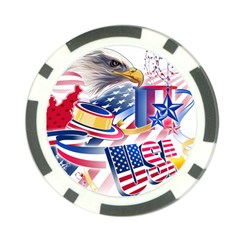 Independence Day United States Of America Poker Chip Card Guard by Ket1n9