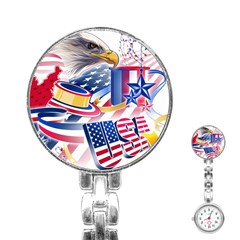 Independence Day United States Of America Stainless Steel Nurses Watch by Ket1n9