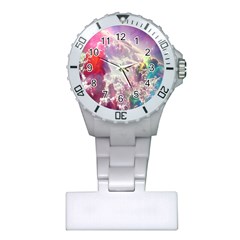 Clouds Multicolor Fantasy Art Skies Plastic Nurses Watch by Ket1n9