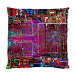 Technology Circuit Board Layout Pattern Standard Cushion Case (Two Sides) Front