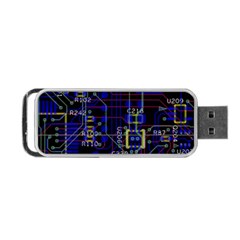 Technology Circuit Board Layout Portable Usb Flash (two Sides) by Ket1n9