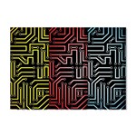 Circuit Board Seamless Patterns Set Crystal Sticker (A4) Front