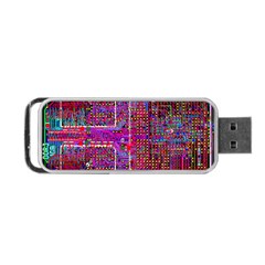 Technology Circuit Board Layout Pattern Portable Usb Flash (two Sides) by Ket1n9