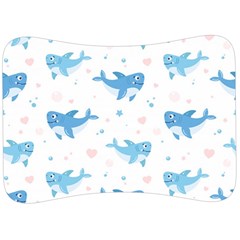 Seamless-pattern-with-cute-sharks-hearts Velour Seat Head Rest Cushion by Ket1n9