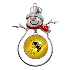 Georgia Institute Of Technology Ga Tech Metal Snowman Ornament by Ket1n9