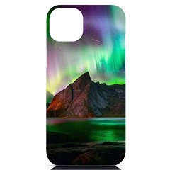 Aurora Borealis Nature Sky Light Iphone 14 Plus Black Uv Print Case by Grandong
