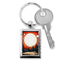 Moon Night Nature Dream Sky Key Chain (rectangle) by Vaneshop
