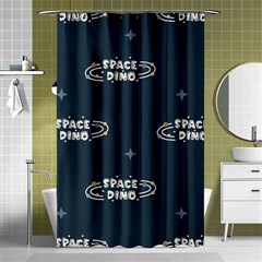 Space Dino Art Pattern Design Wallpaper Background Shower Curtain 48  X 72  (small)  by Vaneshop