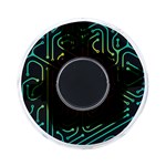 Circuit Hexagonal Geometric Pattern Background Pattern On-the-Go Memory Card Reader Back