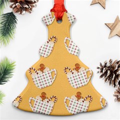Background Stars Pattern Wallpaper Christmas Tree Ornament (two Sides) by Pakjumat