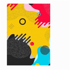 Abstract Colorful Pattern Shape Design Background Large Garden Flag (two Sides) by Amaryn4rt