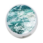 Blue Crashing Ocean Wave 4-Port USB Hub (Two Sides) Front
