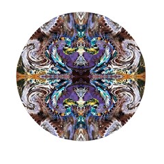  Violet Symmetry Mini Round Pill Box (pack Of 3) by kaleidomarblingart