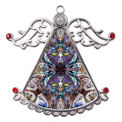  Violet Symmetry Metal Angel With Crystal Ornament by kaleidomarblingart
